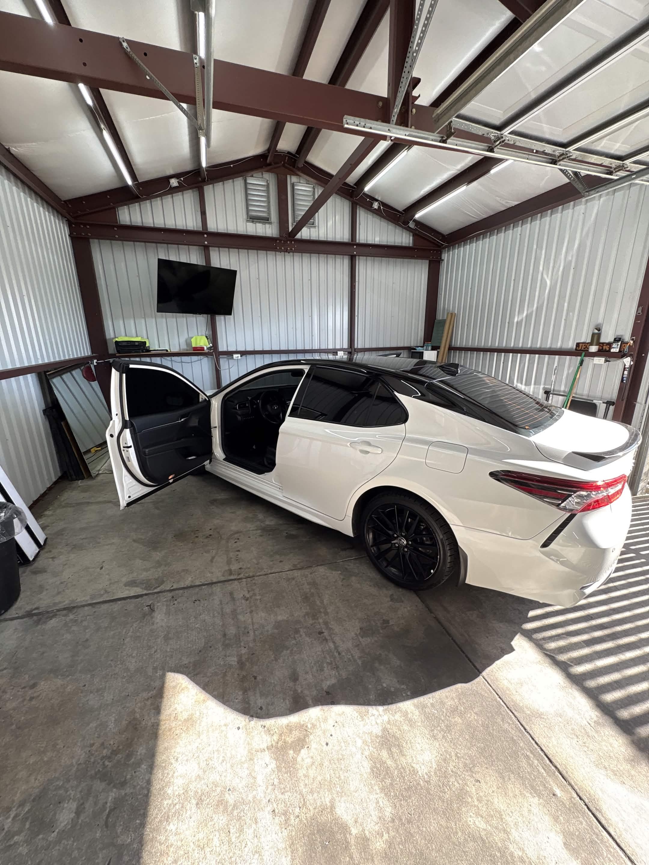 Tinted vehicle in studio